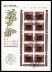 FIP-Kongress am Tag der Briefmarke 1980, hübsch auf Schmuck-FDC mit ...