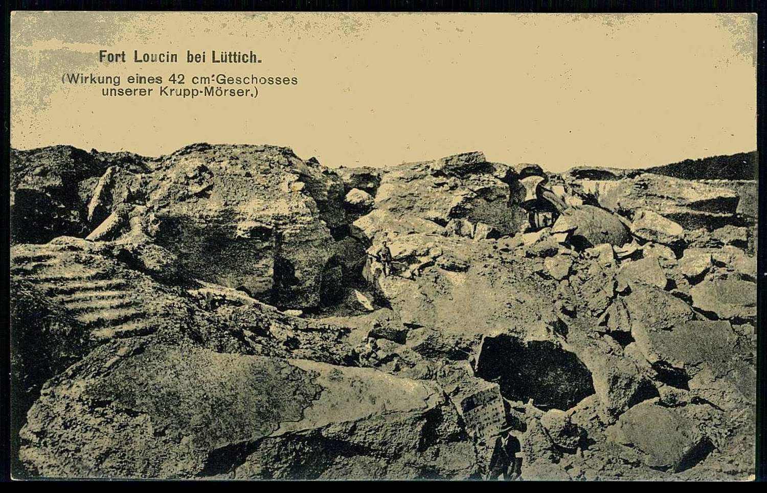 Feldpost I. WK, Bedarfskarte 'Fort Loucin bei Lüttich', als Feldpost ...