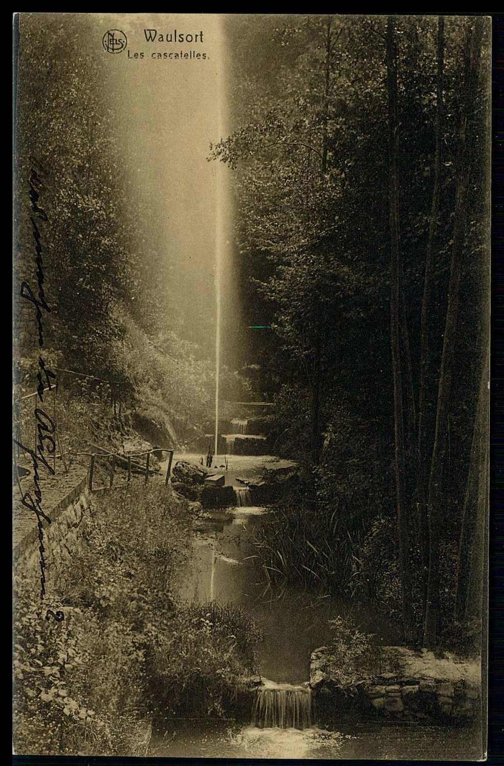 Feldpost I. WK, Bedarfskarte 'Waulsort - Les cascatelles', datiert 21 ...