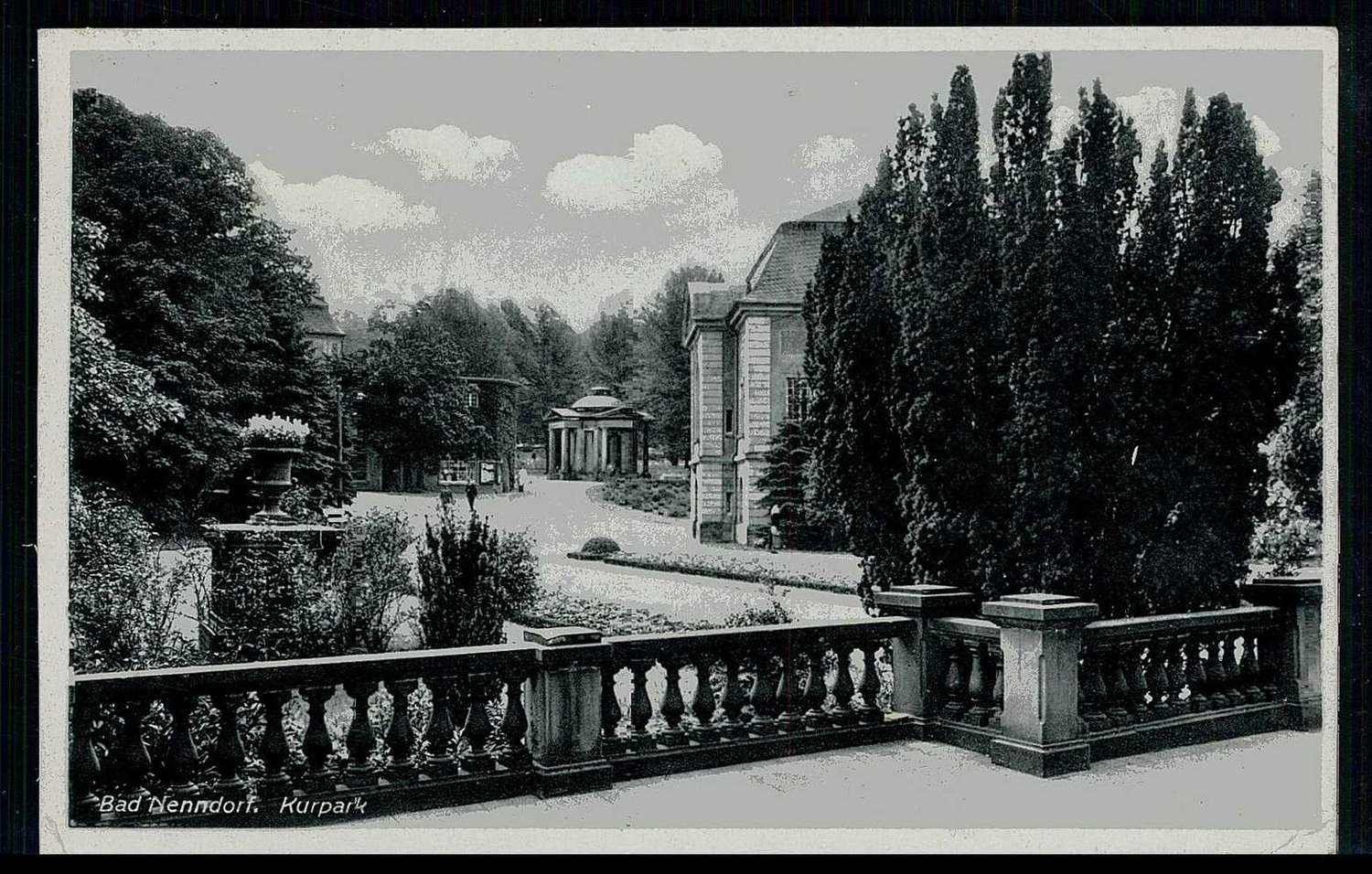 Bad Nenndorf, Kurpark, gelaufen mit Sonderstpl. 'Band Nenndorf 24.5 ...