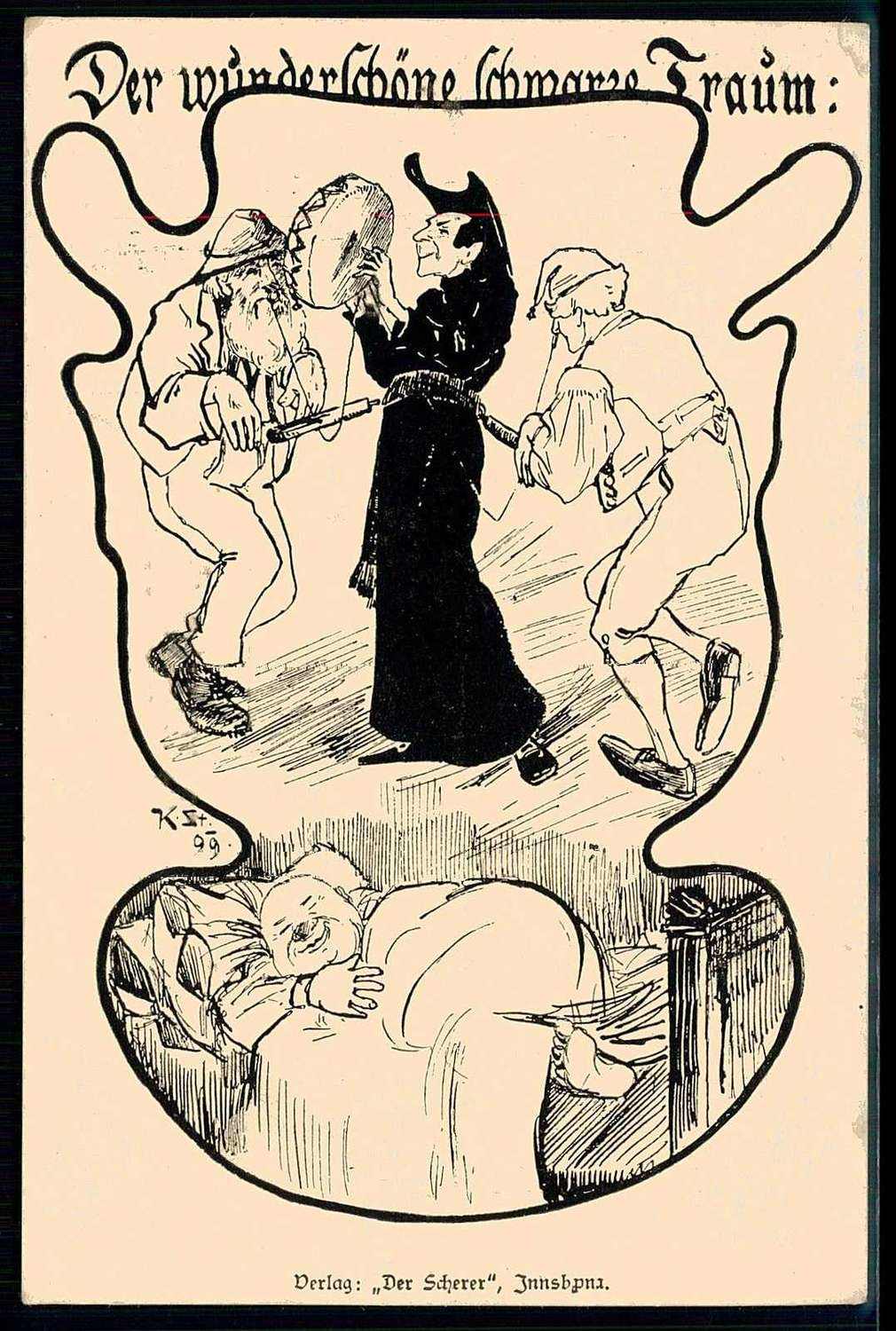 'Los von Rom-Bewegung', seltene Propagandakarte herausgegeben von der ...