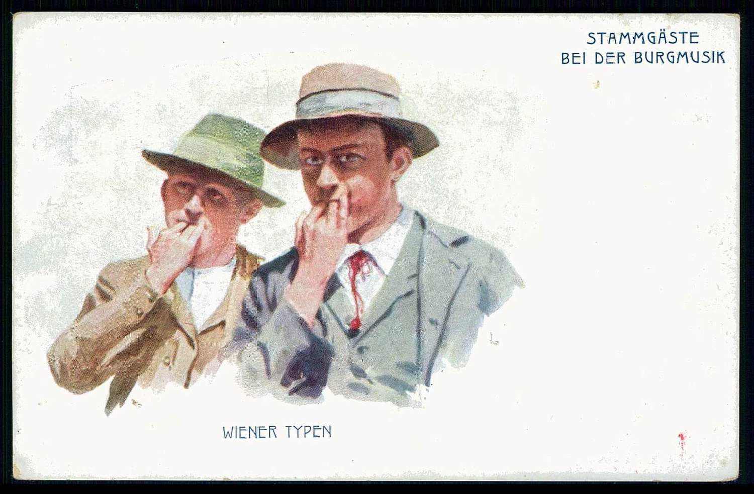 Österreich bis 1914, Humor-Karte der Serie 'Wiener Typen', hier ...