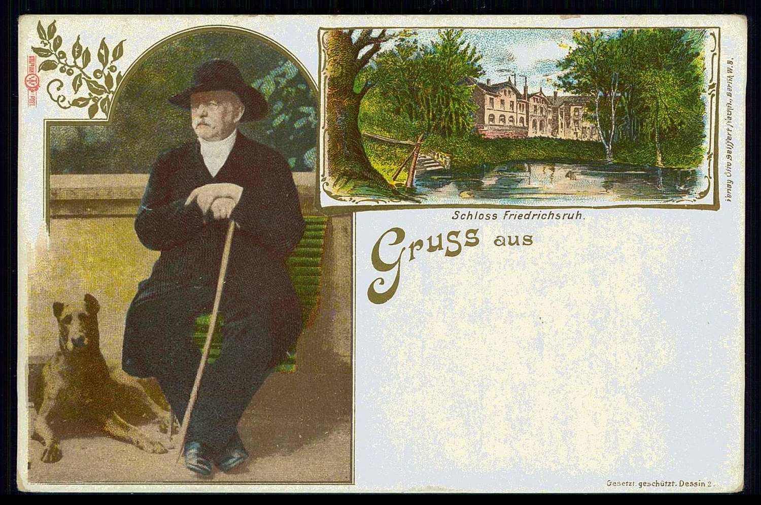 Ca. 1900, Fürst Bismarck-Gedenk-Karte vom Schmied des Deutschen ...