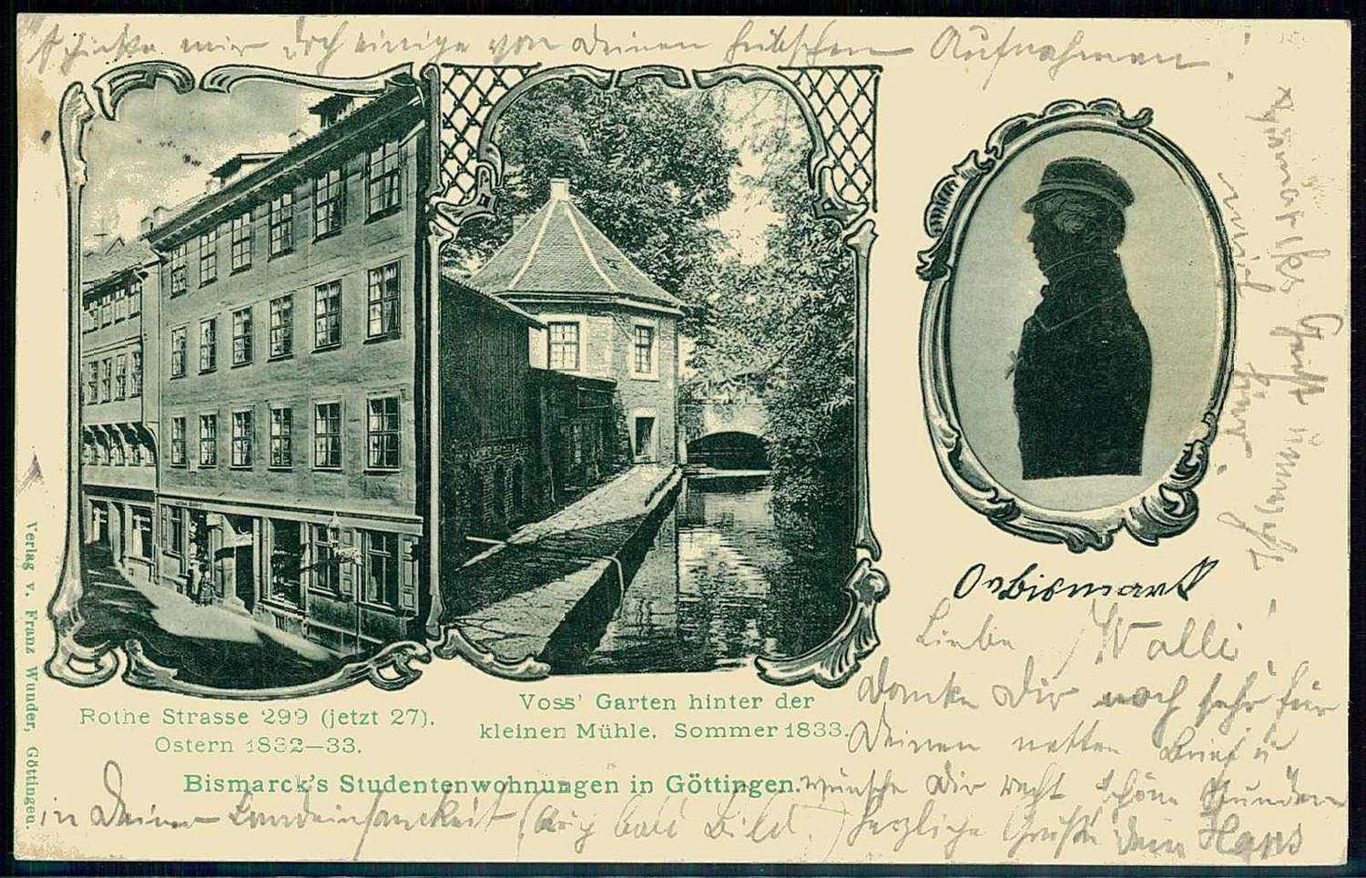 Bismarck Gedenken aus Göttingen, hier 'Aufnahmen von Bismarcks ...