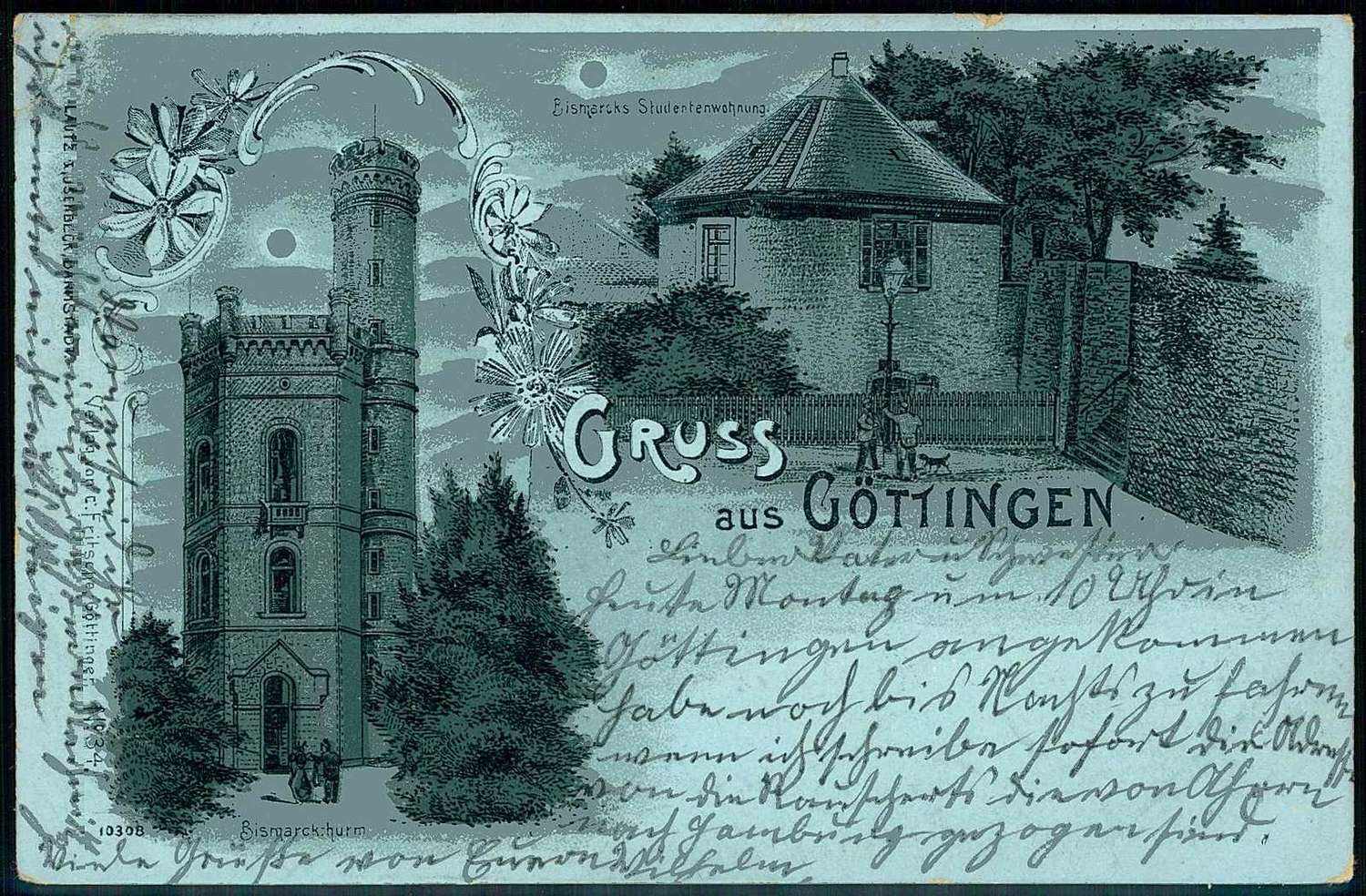 Bismarck Gedenken aus Göttingen, hier 'Gruß aus Göttingen, ...