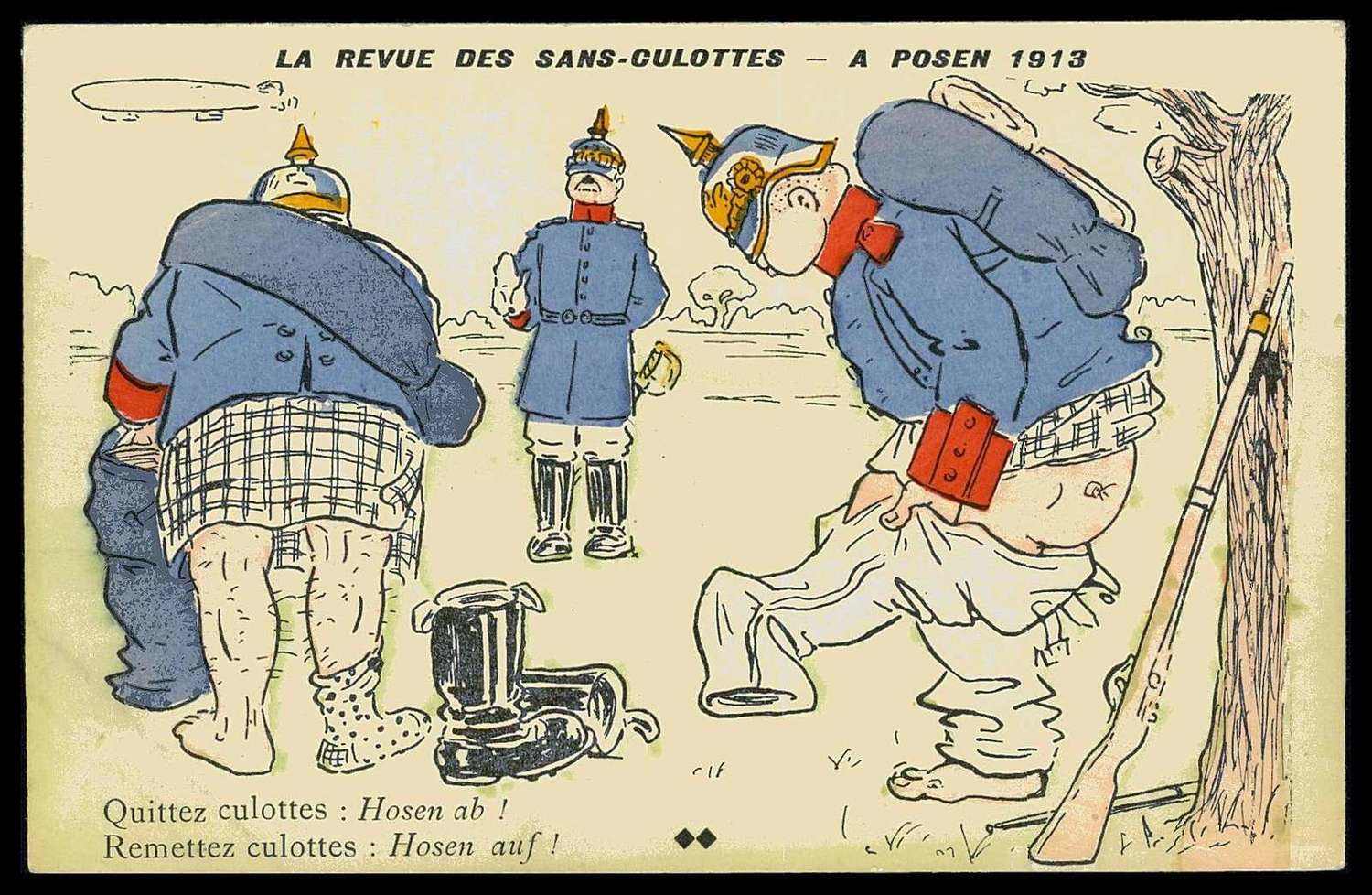 Homosexualität, Karikatur-Karte aus Frankreich vor 1914, ungebraucht ...