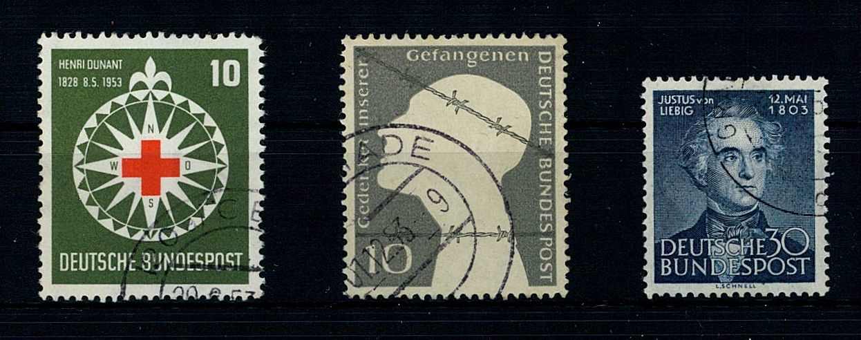 Rotes Kreuz, Kriegsgefangene und von Liebig 1953, sauber gest., ...
