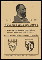 2. Kieler Briefmarkenausstellung 1947, 12 Pf. Ganzsache mit entspr. ...