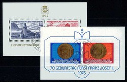 8. Liechtensteinische Briefmarkenausstellung in Vaduz-Block 1972 und ...