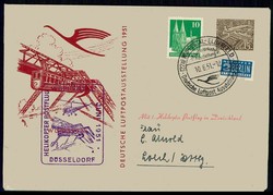 1. Helikopter Postflug in Deutschland 10.6.1951 von Wuppertal - ...