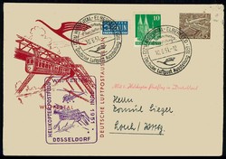 1. Helikopter Postflug in Deutschland 10.6.1951 von Wuppertal - ...
