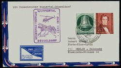 1. Helikopter Postflug in Deutschland 10.6.1951 von Wuppertal - ...