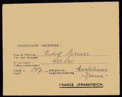 1947, Kriegsgefangenenbrief aus Frankreich nach Wischhafen über ...