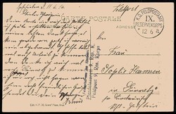 Feldpost I. WK, Bedarfskarte 'Brüssel - Eglise Ste-Gudule', als ...