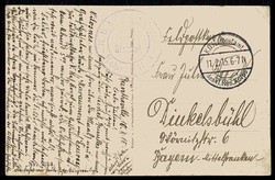 Feldpost I. WK, Bedarfskarte 'Montfaucon', als Feldpost '11.2.15' ...