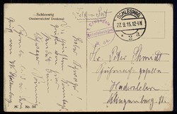 Feldpost I. WK, Karte 'Oesterreicher Denkmal', als Feldpost '27.9.15' ...
