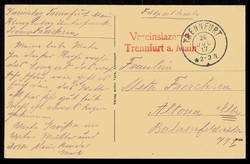 Feldpost I. WK, Karte 'Amorbach - Abteikriche', als Feldpost ...