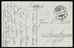 Feldpost I. WK, Gemäldekarte mit einer Windmühle, als Feldpost ...