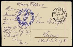 Feldpost I. WK, Karte 'Denkmal des I. Westf. Feld.-Art.-Reg. Nr. 7', ...