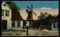 Heide in Holstein, Kleinheide mit Windmühle, nach Asch in Böhmen ...