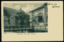 Wildbad, Trinkhalle und Hotel Bellevue, um 1900, kl. ...