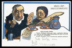 Burenkrieg um 1900, deutsche Spottkarte gegen die Briten, sauber gest ...