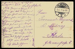 I. WK, deutsche Propagandakarte gegen die Alliierten aus der Zeit ...