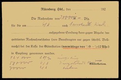 Deutsches Reich Dienstpost-Karte aus Nürnberg 16.6.23, mit ...