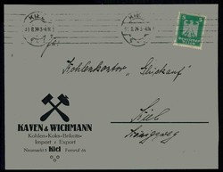 Firmen-Werbebrief aus der Weimarer Republik für Kohlen, Briketts usw ...