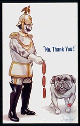 I. WK, antideutsche Propagandakarte aus England aus der Zeit ca. ...