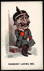 I. WK, antideutsche Propagandakarte aus England aus der Zeit ca. ...