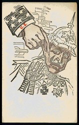 I. WK, antideutsche Propagandakarte aus England aus der Zeit ca. ...