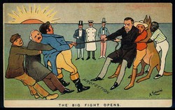 I. WK, antideutsche Propagandakarte aus England aus der Zeit ca. ...