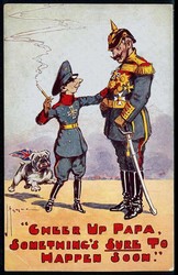 I. WK, antideutsche Propagandakarte aus England aus der Zeit ca. ...