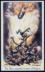 I. WK, antideutsche Propagandakarte aus England aus der Zeit ca. ...