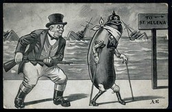 I. WK, antideutsche Propagandakarte aus England aus der Zeit ca. ...