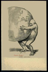 Belgien um 1900, Karikatur-Karte aus der Zeit des Burenkrieges, ...