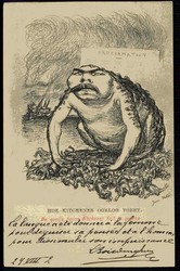 Belgien, Karikatur-Karte gegen den engl. Politiker Kitchener, aus der ...