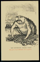 Belgien, Karikatur-Karte gegen den engl. Politiker Kitchener, aus der ...