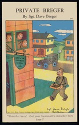 USA, Soldatenhumor-Karte aus dem II. WK in Farbe, aus der Serie ...