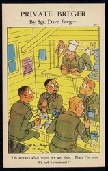 USA, Soldatenhumor-Karte aus dem II. WK in Farbe, aus der Serie ...