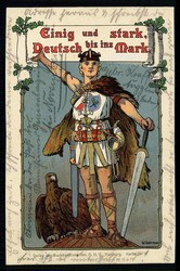 1912, Werbekarte des 'Deutschnationalen Handlungsgehilfen-Verbandes', ...