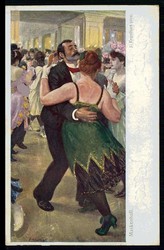 Österreich um 1910, Wiener Künstler-Karte 'Maskenball', ungebraucht ...