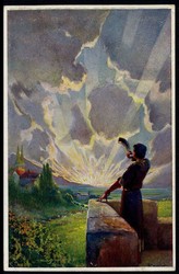 Stuttgart, Werbekarte des Verlages Greiner und Pfeiffer in Stuttgart ...