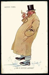 Österreich bis 1914, Humor-Karte der Serie 'Wiener Typen', hier 'I ...