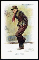 Österreich bis 1914, Humor-Karte der Serie 'Wiener Typen', hier 'Ein ...