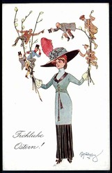 Österreich bis 1914, Humor-Karte, hier 'Fröhliche Ostern', sauber ...