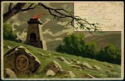 Bismarck-Verehrung im Deutschen Reich, hier 'Kunst-Karte mit ...