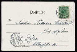 1898, eindrucksvolle Trauerkarte (Kunst-Karte) zum Tod des Fürsten ...