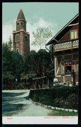 Asch, Bismarckturm und Hainberghaus, gelaufen 'Asch 22.11.1911', gute ...